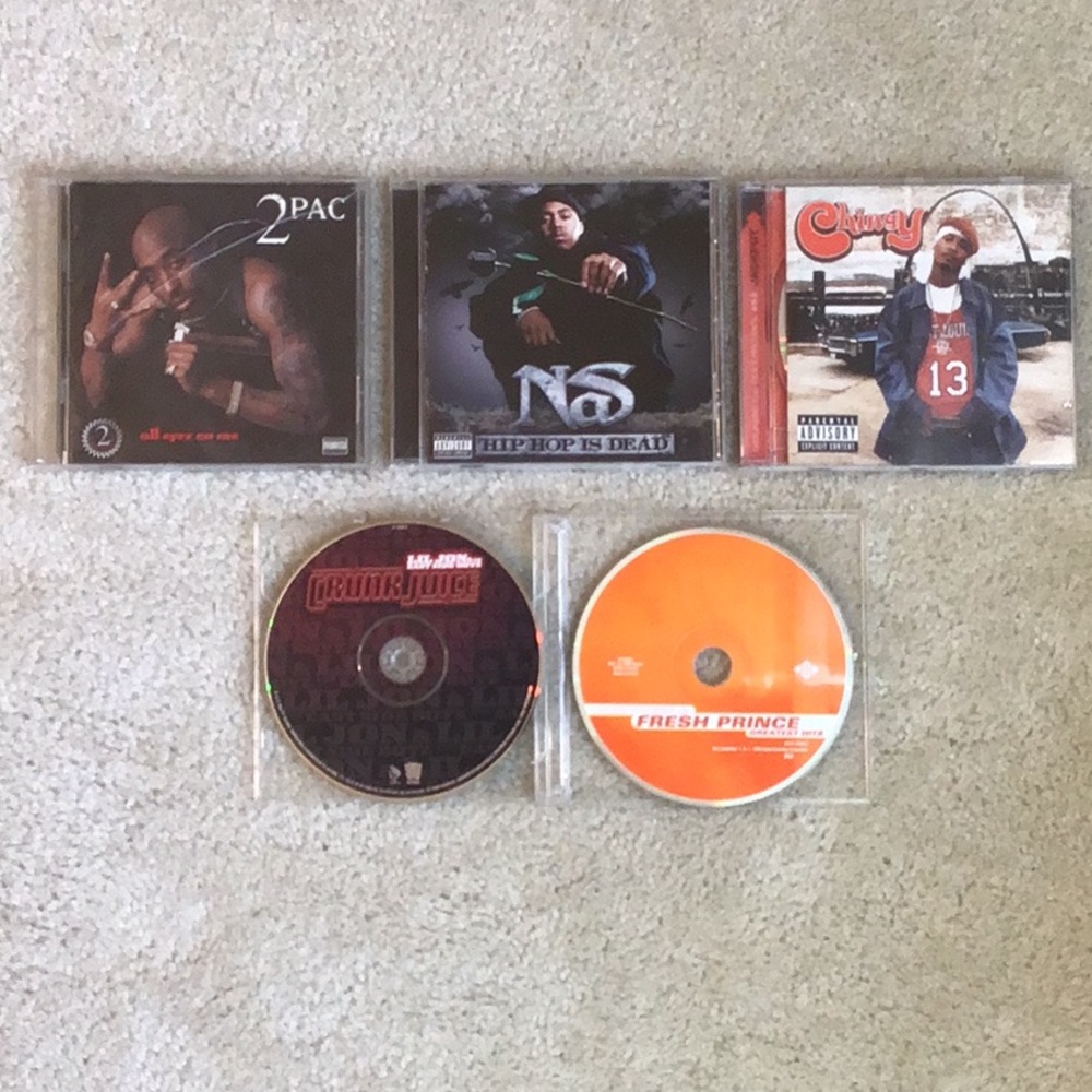 Set of 5 Rap/Hip Hop CDs, 1988-2006
